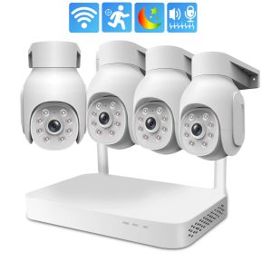 System Gadinan H.265 3MP Full HD 8CH sem fio NVR Segurança Sistema de câmera IP IP Sistema de vigilância ao ar livre CCTV 2way Audio Video Record Kit