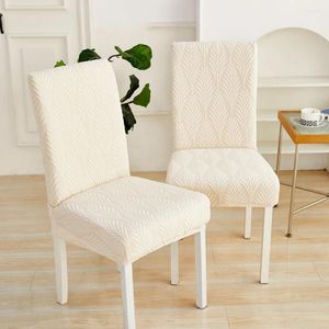 Chair Covers Jacquard Cover Elastic Home Textile Solid Color Set Comfortable Dust Proof Kitchen El