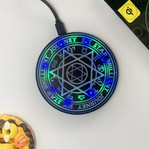 Chargers Magic Circle Design 10W qi Wireless Charger para iPhone Samsung Xiaomi Huawei parte dos modelos de telefone Phone Charging Pad