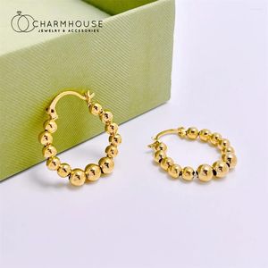 Kolczyki Dangle Gold Color Hoop for Women Multi Beaded Circing Earing Brincos Femme Fashion Jewelry Akcesoria Prezenty Prezentacje Bijoux