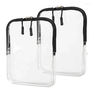 Kosmetiska väskor bagage transparent rese Använd läcksäker flygning smink vattentät för kvinnor återanvändbar flygplats säkerhet toalettbäv
