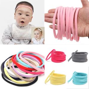 Hårtillbehör 10 st Skinny Baby Girl Pannband Född Elastisk småbarn Band Kids Headwear Soft Hairbands Clearance Sale