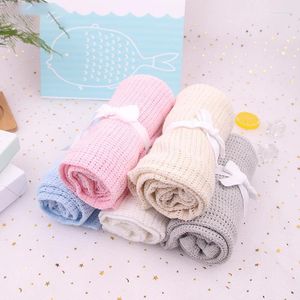 Filtar 75 100 cm Pure Cotton Baby Filt Born Swaddle Super Soft Hole Summer Children's Air Conditioning