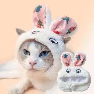 Dog Apparel Pet Costume Hat Winter Headwear Plush Cat Fun Halloween Accessory For Small Dogs Cats Sweet