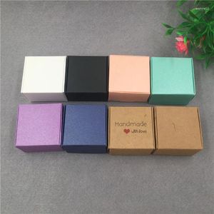 Gift Wrap 30Pcs/Lot Mini Paper Box Colorful Cardboard Small Size Candy Colors Jewelry Cake Package Cases Wedding Party Supplies