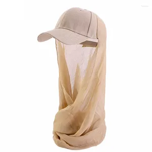 Ethnic Clothing Women Hijabs Muslim Sports Style Solid Color Plain Scarf Baseball Cap One Piece 1 And Accessories