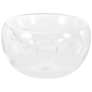 Tigelas salada transparente tigela seca copo de vidro de gelo casa contêiner doméstico suprimentos de cristais decoração