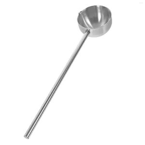 Spoons Stainless Steel Kitchen Water Dipper Soup Handle Pouring Rim Scoop Watering