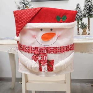 Stol täcker giftfri täckning lättanvänd festlig 3D Santa Claus Table Cartoon Dust-Bosatt hem till jul