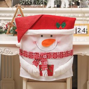 Chair Covers High-quality Cloth Cover Festive 3d Santa Claus Table Cartoon Dust-proof Home Accessories For Christmas Decor