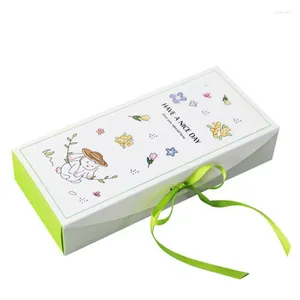 Embrulho de presente 100pcs Cartoon Candy Box Favors Holder Biscuit Package Anniversary Party Gifts Event Reception Supplies