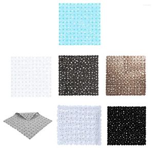 Bath Mats Square Suction Cup Mat For Shower Foot With Cobblestone Texture And Multiple Colors Are Freely Selected Deodorization Clear