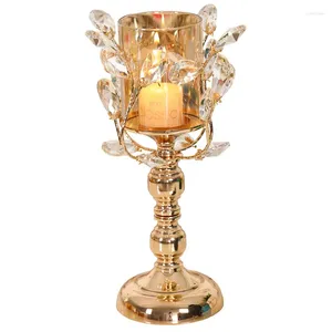Candele in vetro Cangoli di alto contenuto di candelatura a candela romantica Cena di nozze Puntelli creativi Crysta Golden Descent Crystal