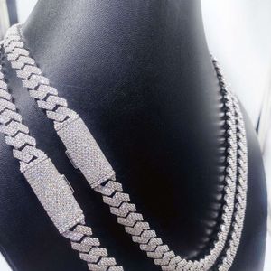 Mode Hip Hop Jewelry Custom 925 Sterling Silber ICED 10 mm kubanisches Verknüpfungskettenarmband für Männer Frauen