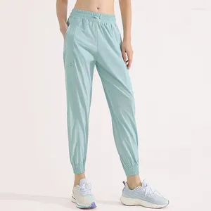 Active Pants Solid Color Sport With Pocket High Waist Fitness Yoga Loose Casual Quick Dry Sweatpants Plus Size Jogger Trousers