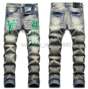 Herrendesigner Jeans Herren Jeans High Fashion Brand Herren Designer Ripped Biker Slim Fit Motorrad Denim Jean