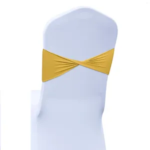 Chaves de cadeira Spandex Sashes Bow Sash Elastic Bands Relaco sem fivela para decoração de casamento e eventos Lycra Slider