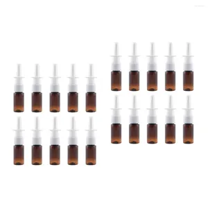 Storage Bottles 20 Pcs Perfume Bottle Nasal Spray Sub Containers Refillable Plastic Filling Liquid Dispenser Pp 10ml Sprayer Travel