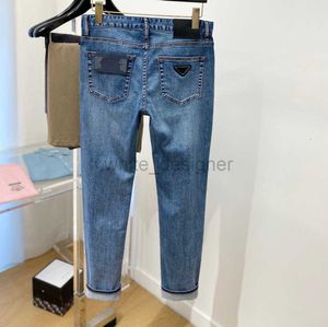 Jeans maschi jeans jeans jeans triangolari di alta qualità per lo stile sottile estivo da uomo con quattro lati elastici slim fit piccoli pantaloni casual gamba dritta alla moda