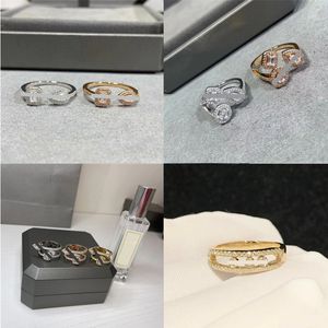 2024 neuer Designer Mes French Sika -Serie Ring für Frauen Luxus Klassiker 925 Sterling Silber Schmuck drei Aktivität Diamant Move Diamant Ringe Muttertagsringgeschenk