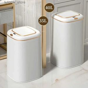 Avfallsfack 40L Smart Trash Can Large Capacity Automatic Sensor Waste Garbage Bin Kitchen Barthroom DustBin Electric Touchless WasteBasket L46