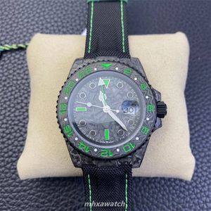 2024 Diw Custom Edition Mens Watch Carbon Fiber Диаметр корпуса 40 мм толщиной 12,4 мм искусственное волокно плетено с Cal.3186 Движение