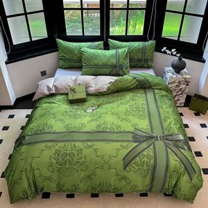 Designer bedding sets bedding sets Light luxury senior sense ice silk four-piece bedclothes hotel style home-washed cotton three-piece quilt set bed sheets