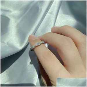 Обручальные кольца высококачественные женские кольцо с пересечением 925 стерлингового белого 5A кубические циркониевые подарки с помощью коробки предлагают бриллиантовые евреи Dhuw4