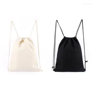 Backpack String Drawstring Back Pack Sack Sports Gym Tote Bag School For Women Men