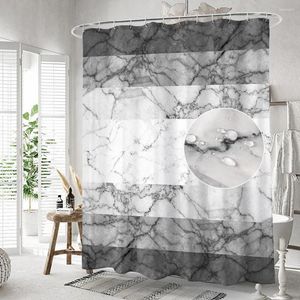 Shower Curtains Digital Printed Marble Pattern Curtain Anti-seepage Coating Polyester Bath Waterproof Bathroom Product