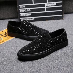 Designer de marca de sapatos casuais para homens lazer de lazer de couro genuíno de couro genuíno slip-onc