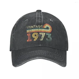 Ball Caps Vintage 1973 50 ° compleanno in uomini Donne Baseball di 50 anni Ottimo coperto di regalo per la moda per cappello in difficoltà