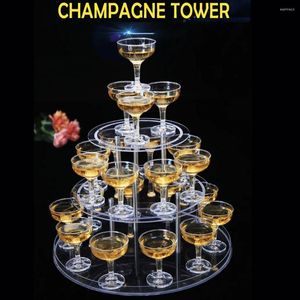 Vingglasögon Bröllop Champagne Tower Cup Bracket Party Celebration Decoration Ceremony levererar akrylbord