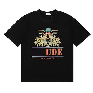 Krótka koszulka Rhude tshirts Mens T Shirt Designer Tshirt swobodne modne koszulki z krótkim rękawem Rhude Europe Ameryka Rude mężczyźni Kobiety za okrągłe szyję