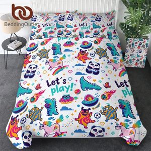 Bedding Sets BeddingOutlet Game Monster Duvet Cover Cartoon Bedclothes Funny Cute Comforter Set For Kids Colorful Parure De Lit