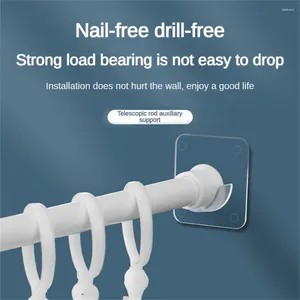 Shower Curtains Various Lengths Hook Bracket Strong Adhesion Hooks For Wall Adhesive Curtain Rod Storage Supplies Abs White No Trace