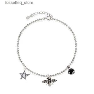 Anklets Ly Designer Fashion Black Bee wisiorek kostki