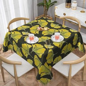 Table Cloth Ginko Biloba Print Tablecloth Yellow Leaves Custom Cover For Home Party Dining Room Fashion Tablecloths