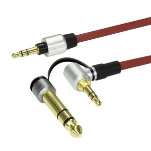 2024 3,5 mm a 3,5/6,5 mm de substituição de estéreo de áudio Adaptador de cabo de fio para edição Protox Solo HD Mixr Headphones para edição Pro Detox Solo