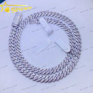 hot sell drop shipping iced out cuban link vvs diamond hip hop 8mm 10mm moissanite cuban chain