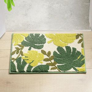 Tappeti di tappeti a foglia verde nordico tappeti per portemat tappeti morbidi moquette decorazioni per la casa non slittamento corridoio del corridoio del salamo