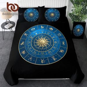 Zestawy pościeli Połączenie zodiaku Zestaw Zestaw Astrologii Konstelacje kołdry Horoskop łóżko Scorpius Rosty Skocz 3PCS