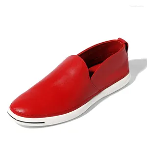 Casual Shoes 6 Colors Spring Summer Top Men's Slip On Driving Car Lofers Business Man White Leather