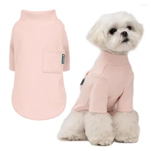 Camicia abbigliamento per cani per cagnolini di cagnolini inverno vestiti cuccioli caldi caldi tasca toppa solida tasca addensato