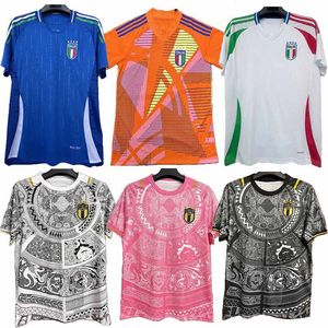 Euro 2024 Italien Soccer Jerseys Italia Verratti Chiesa Maglie Barella Bonucci Concept Special Pre Match Training Jersey Uniform Camisetas Football Top Shirt