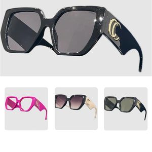 Occhiali da sole designer all'ingrosso Donne Accessori di moda Accessori leopardo Pink Mirror Gambe Occerola per occhiali Beach Sonnenbrille Occhiali da sole da donna Gold placcato HJ0100 C4