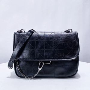 Классическая сумка для плеч для женщин роскошная дизайнерская сумочка и кошелек 2024 в PU Vintage Emelcodery Rombus Chain Small Underarm