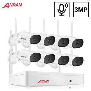 システムAnran PTZ Surveillance Camera Systemオーディオレコードビデオ監視CCTVシステムナイトビジョンセキュリティカメラNVRセットレコーダー