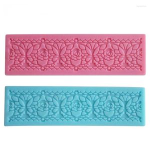 Baking Moulds Flower Pattern Cake Decoration Textured Mold Mat Fondant Silicone Lace Cupcake Cookie Molding Tool Kitchen DIY