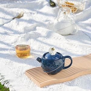 Teaware Sets Creative Planet Ceramic Teapot Set Gift Box With Flower Tea One Pot And Glass Water Cup